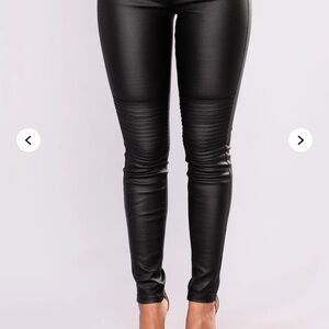 Fashion Nova Black Faux Leather Pants